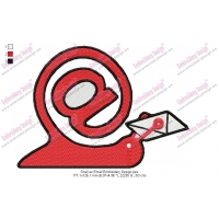 Snail as Email Embroidery Design